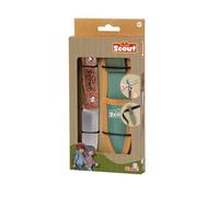 Simba Scout 109452670 - Cuchillo para tallar infantil a partir de 8 años (17 cm), de madera con hoja de 8 cm de longitud y punta redondeada, juguete de investigador y explorador con funda