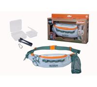 Simba Scout - Bolsa de cinturón con accesorios, bolsa de exploración para niños con compartimento principal, soporte de red, trabillas, mosquetón, pinzas y contenedor, juguete para exteriores a partir