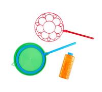 Simba Set de pompas Gigantes Bubble Fun, 2 Anillas, 18 cm de diámetro, 250 ml, a Partir de 3 años (107286191)