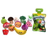 Simba Squeezlings Serie II, 12 Figuras de Peluche para coleccionar, Solo se suministra un artículo, Frutas y Verduras de Felpa, supersuaves, Caras Lindas, Aprox. 8 cm, a Partir de 3 años