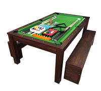 Simba Srl Mesa de Billar Juegos de Billar 7 ft Carambola y Plan de Cobertura y Bancos Rich