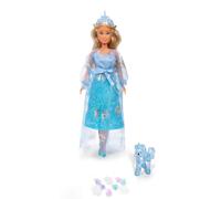 Simba Steffi Love Crystal Princess - Muñeca de 29 cm con Unicornio y Falda mágica para Decorar, Incluye 9 Cristales, Juego de rol Creativo para niños a Partir de 3 años