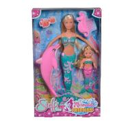 Simba- Steffi Love Evi y Amigos Muñeca maniquí sirena con minimuñeca y delfín, Color (105733336) , color/modelo surtido