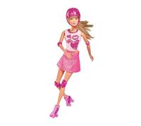 Simba Steffi Love Glitter Skates, Muñeca de Juguete con Brillante Traje de Patinaje, Protector y Casco, Patines 2 en 1 se convierten en Tacones Altos, 29 cm, a Partir de 3 años
