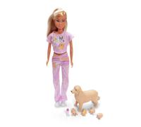 Simba Steffi Love, Muñeca 29 cm con Perrita Embarazada y Cachorros, +3 Años