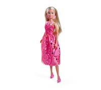 Simba Steffi Love Pink Love - Muñeca de Vestir con Vestido Rosa con Purpurina y Accesorios en Forma de corazón, 29 cm, muñeca de Moda para Juegos de rol creativos, para niños a Partir de 3 años