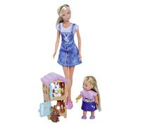 Simba Steffi Love Rabbit Family, muñeca y muñeco de Juego con conejera y Dos Conejos, 12cm, 29cm, a Partir de 3 años ( 105733667 )