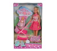 Simba Toys Steffi Love- Muñeca Steffi 29cm Paseo Bebé, Dos modelos disponibles, recibirás uno de forma aleatoria. Se realiza una selección aleatoria en el almacén.