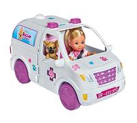 Simba Toys - Evi Love Caravana Veterinaria 2 en 1, con Muñeca Incluida y Múltiples Accesorios, para Niños a Partir de 3 años - 36 x 13 x 16 cm
