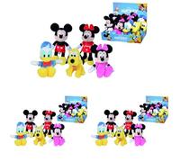 Simba Toys- Peluche Disney 20cm, Se enviará un Modelo aleatoiro Entre Estos: Mickey, Minnie Vestido Rojo, Minnie Vestido Rosa, Donald, Pluto, no se Puede Elegir Modelo, Todas Las Edades (6315870224)