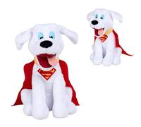 Simba Toys Plush Krypto Peluche Superman, Perro Superman, Blanco con Cabo Rojo, 25cm, Licencia DC Comics