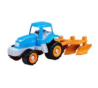 Simba Tractor con arado - Juguete de Arena para niños pequeños, Remolque Desmontable, vehículo para arenero y Playa, plástico, 43 cm, a Partir de 0 años