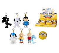 Simba ÜRDU Peanuts Snoopy, Llavero de Peluche en Bola Sorpresa, 1 Unidad,+5 | 1 llavero de peluche Peanuts al azar en bola sorpresa de 11 cm; 6 modelos; no se puede elegir personaje