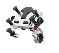 SIMBAE Soporte Móvil Moto Soporte Universal De Teléfono Aleación Que Absorbe Los Golpes Navegación para Manillar Bicicleta Y Motos, Ajustable Giratorio 360 °(H-69YS)