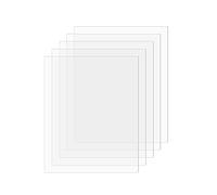 SimbaLux Hoja acrílica de plexiglás transparente de 8 x 10 pulgadas, 0.04 pulgadas de grosor (1 mm) paquete de 5 tableros de plástico transparente con papel protector para reemplazo de marcos de fotos