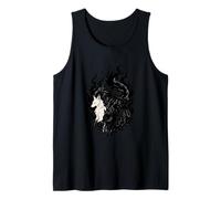 Símbolo chino con zorros en llamas místicas, zorros de amor Camiseta sin Mangas