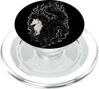 Símbolo chino con zorros en llamas místicas, zorros de amor PopSockets PopGrip para MagSafe