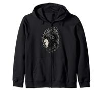 Símbolo chino con zorros en llamas místicas, zorros de amor Sudadera con Capucha