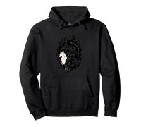 Símbolo chino con zorros en llamas místicas, zorros de amor Sudadera con Capucha