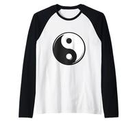 Símbolo clásico de Yin Yang Camiseta Manga Raglan