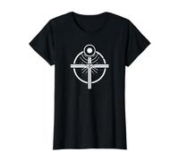 Símbolo Cristiano Jesús Camiseta gráfica económica, Mujer, Negro, XS