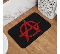 Símbolo De Anarquía En Apuros Alfombra Baño Secado Rápido Alfombrilla De Baño Antideslizante Felpudo De Entrada para Jardín Cocina Inodoro 40X60Cm