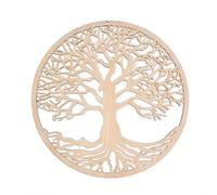 Símbolo de árbol Arte - Señal de yoga decorativo, adorno de pared de hogar | Pieza de diseño de espíritu de la naturaleza, acento de la sala de meditación, escultura elegante para el dormitorio de la