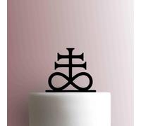 Símbolo de azufre, decoración acrílica para tartas, 20,3 cm de ancho, color rojo