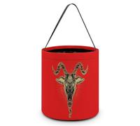 Símbolo de cabeza de cabra satánica para Halloween, bolsas de dulces reutilizables para decoración de fiestas y días festivos