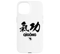 Símbolo de caligrafía China de Qigong con Yin Yang Carcasa para iPhone 15