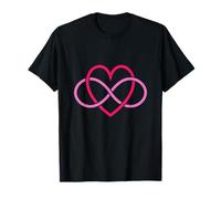Símbolo de corazón Infinito en Rosa y Rojo, diseño de Amor Eterno Camiseta
