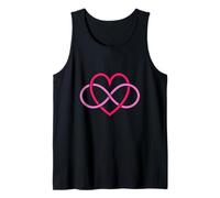 Símbolo de corazón Infinito en Rosa y Rojo, diseño de Amor Eterno Camiseta sin Mangas