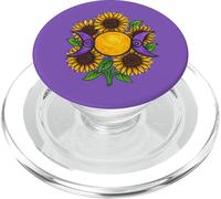 Símbolo de diosa triple de fases lunares de girasol PopSockets PopGrip para MagSafe
