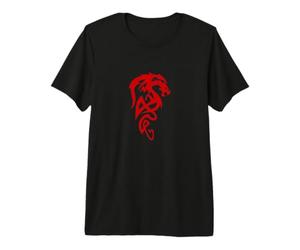 Símbolo de dragón con caligrafía mítica China con diseño de Tai chi Camiseta Premium