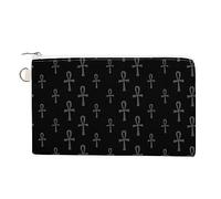 Símbolo de Egipto con monedero Ankh para cambio, bolsa divertida para teléfono celular, mini cartera, monedero, pequeño soporte para llaves para mujeres y hombres