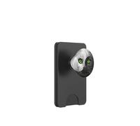 Símbolo de Equilibrio Entre Blanco y Negro y Ojos Verdes con diseño de Gato Yin Yang PopSockets PopWallet para MagSafe