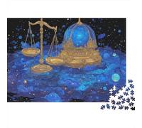 Símbolo de Escalas de Astrología Rompecabezas 1000 Piezas Libra Estrellada Cartón Premium para Adultos Descanso En Casa para Entretenimiento Oferta Mejor Regalo 70x50cm/1000pcs