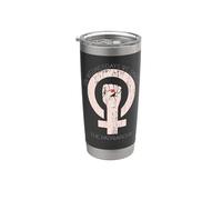 Símbolo de género femenino con puño - Smash the Patriarchy Vaso térmico de acero inoxidable de doble pared