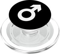 Símbolo de género Masculino Negro Blanco masculinidad Hombres Masculino PopSockets PopGrip para MagSafe