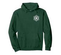SÍMBOLO DE LA Bandera del Emblema DE LA Ciudad DE Sapporo Hokkaido JAPÓN Sudadera con Capucha, Unisex para Adultos, Verde Bosque, L