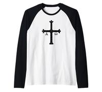 SÍMBOLO DE LA Cruz DE LA Victoria Bandera DE ESPAÑA Asturias Cruz DE LA Victoria Camiseta Manga Raglan