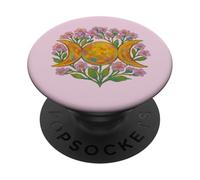 Símbolo de la diosa triple de la luna florece PopSockets PopGrip Adhesivo
