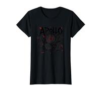 Símbolo de la mitología Griega del Dios del Sol del Antiguo Apolo Camiseta gráfica económica, Mujer, Negro, XS