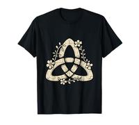 Símbolo de la Naturaleza pagana del Nudo de Triquetra Celta Floral Camiseta