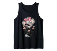 Símbolo de la Paz Doble con diseño Pop de Koala, guiñando un Ojo Camiseta sin Mangas