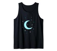 Símbolo de Luna Creciente con Estrellas en una estética Camiseta sin Mangas