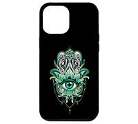 Símbolo de Mano de Hamsa de protección mística Ornamental Carcasa para iPhone 12 Pro MAX
