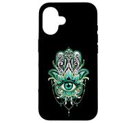 Símbolo de Mano de Hamsa de protección mística Ornamental Carcasa para iPhone 16