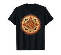 Símbolo de meditación Bohemio con Mandala de Sol Tribal Camiseta