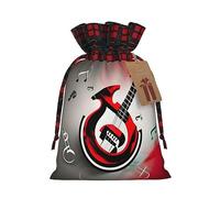 Símbolo de música, 1 bolsa de Navidad con cordón de 8.3 x 11.8 pulgadas, bolsa robusta para regalos y artículos esenciales de uso diario